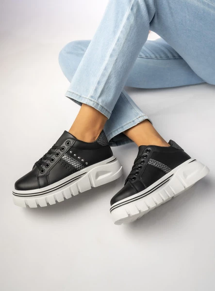 Damskie Sneakersy – Czarne VERA BLACK