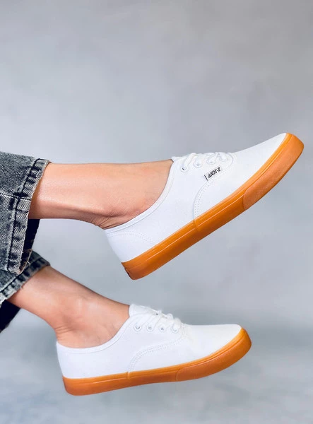 Trampki damskie płótno WERDE WHITE