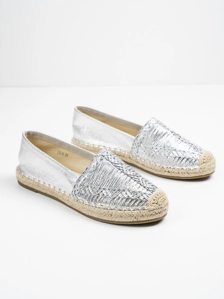 Espadryle Espana w kolorze Silver