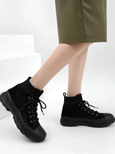 Damskie Sneakersy GRAVITY BLACK – Modne Buty na Platformie