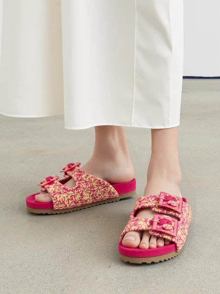 Baleriny damskie eleganckie w kolorze Fushia