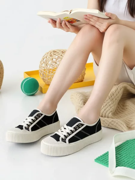 Trampki damskie na platformie DORS BLACK