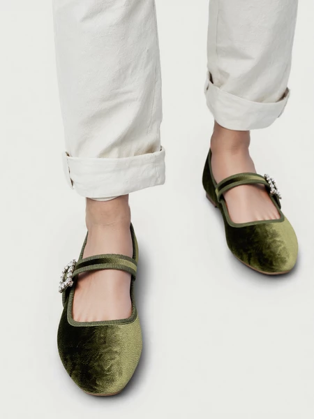 Damskie Baleriny FINDLAY – GREEN 