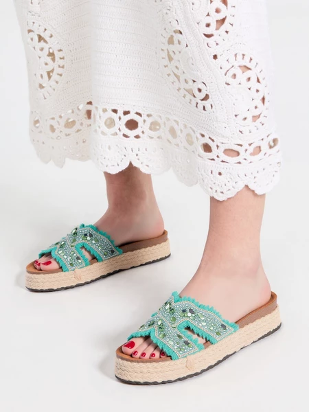 Kozaki damskie eleganckie w kolorze Green