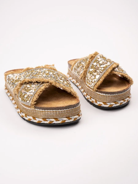 Klapki Etniczne Aura Khaki