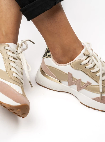 Damskie Sneakersy WANDA WHITE PINK – Stylowy Komfort z Kobiecym Akcentem