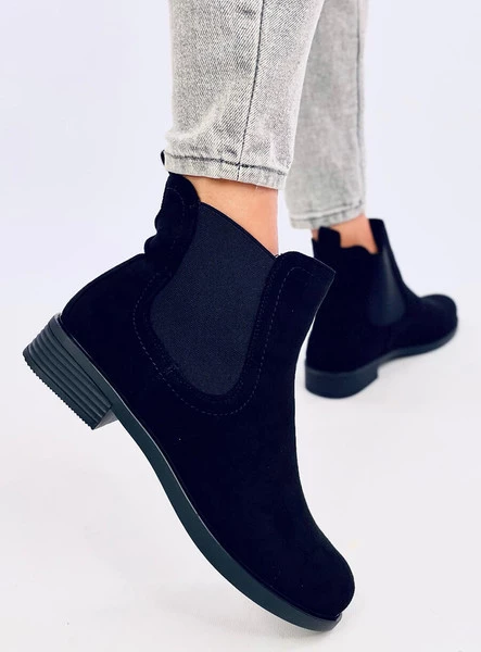 Sztyblety zamszowe z gumą TERRA BLACK