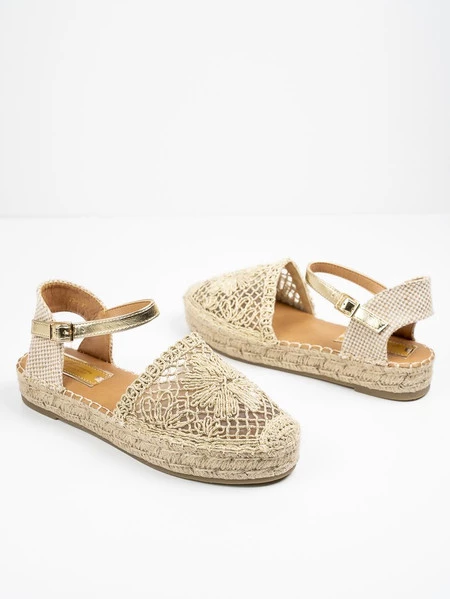 Espadryle Gama w kolorze Gold