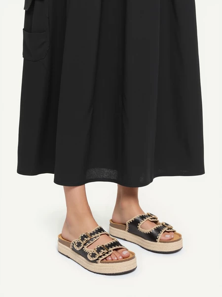 Damskie Klapki Livio BLACK