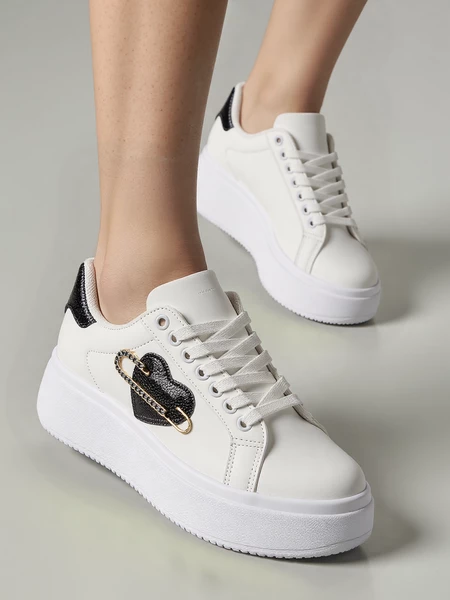 Damskie Sneakersy MIA WHITE/BLACK – Kontrastowy Design i Miejski Szyk