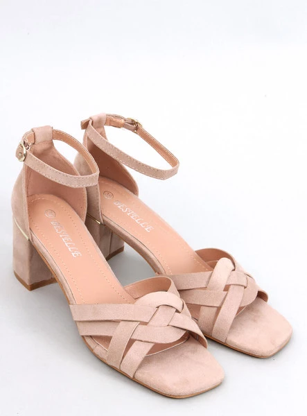 Sandałki damskie na obcasie SABINES KHAKI