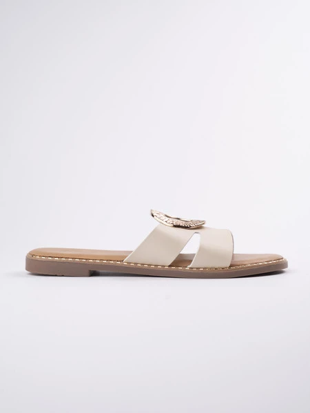 Kozaki damskie eleganckie w kolorze Beige