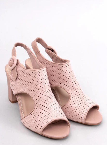 Sandałki ażurowe na obcasie MORILLO PINK