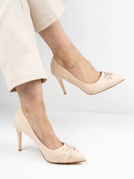 Modne Szpilki damskie - Vespera Beige