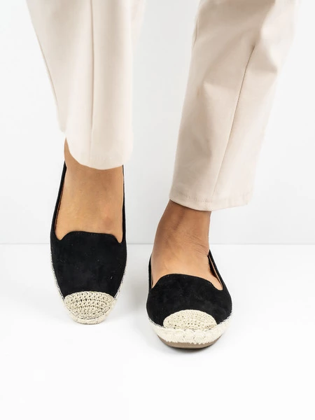 Modne espadryle damskie w kolorze Nero