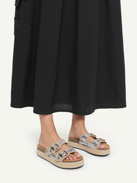 Damskie Klapki SILVER