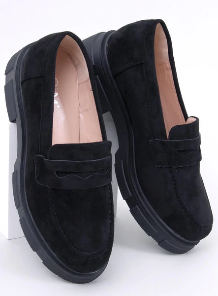 Mokasyny na platformie zamszowe JAYNE BLACK