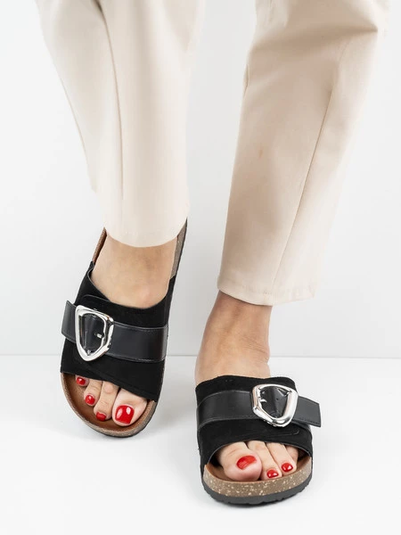 Modne Klapki damskie Pepper w kolorze Black