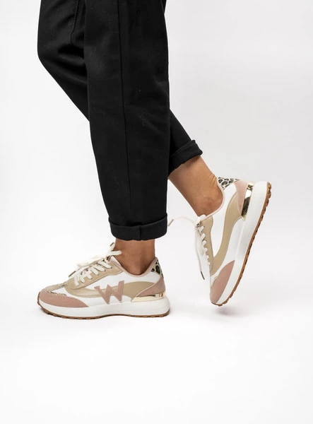 Damskie Sneakersy WANDA WHITE PINK – Stylowy Komfort z Kobiecym Akcentem