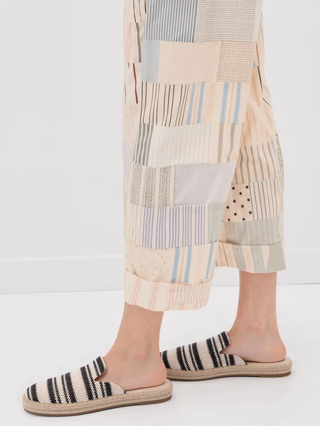 Mokasyny espadryle z tkanego materiału w kolorze Black