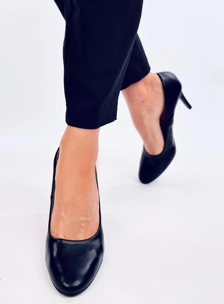 Czółenka okrągłe noski LINDY BLACK