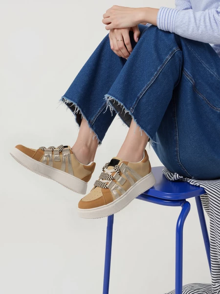 Damskie Sneakersy WEAVEX KHAKI