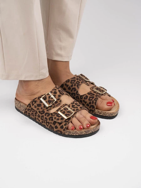 Damskie Sandały Leopard