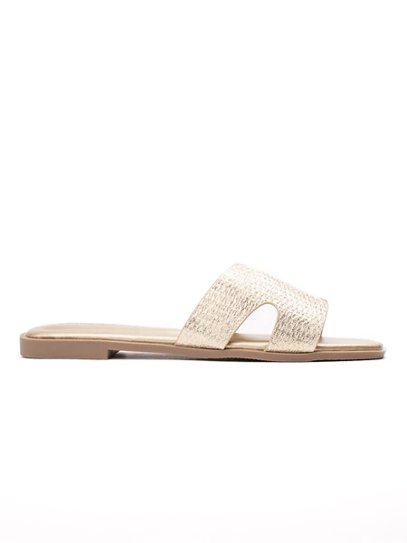 Damskie Klapki Gold