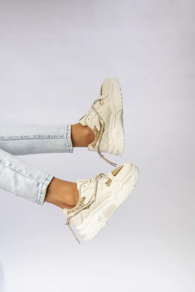 Damskie Sneakersy – Złote LUMIA BEIGE