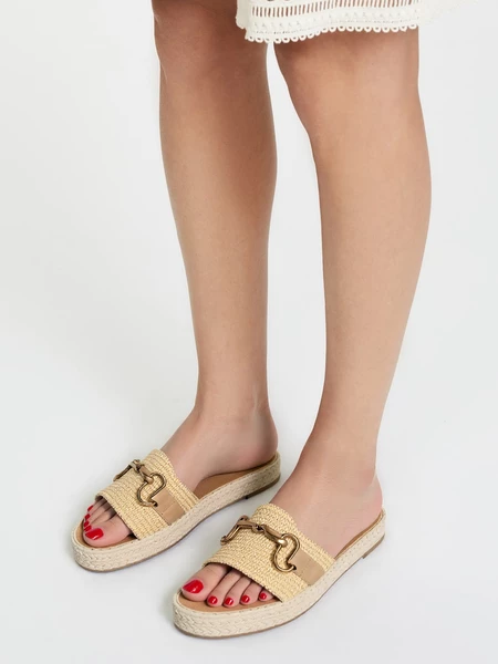 Nina Platform Sandals Beige
