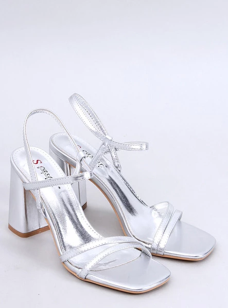 Sandałki na stabilnym obcasie BORELLI SILVER