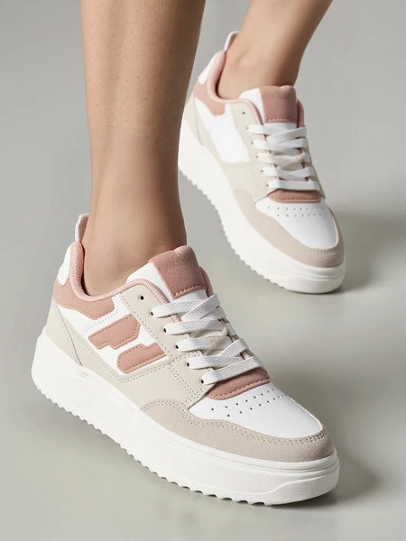 Damskie Sneakersy NORVIN – White/Pink