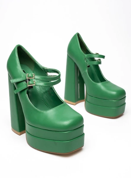 Czółenka na platformie LOIT GREEN