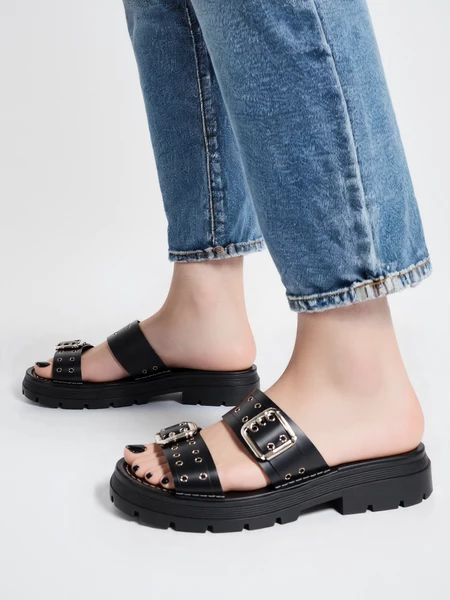 Sandały damskie eleganckie w kolorze Black