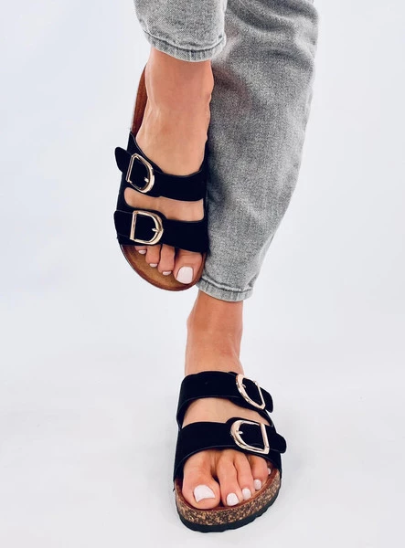 Klapki korkowe scholki BYRD BLACK