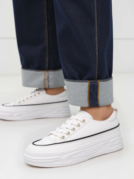Damskie Sneakersy PLATFORMIA – White