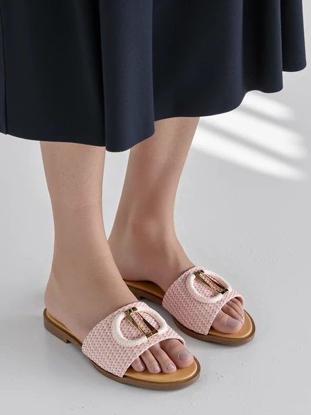 Klapki Eleganza Różowe