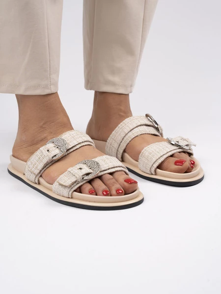 Sneakersy damskie eleganckie w kolorze Beige