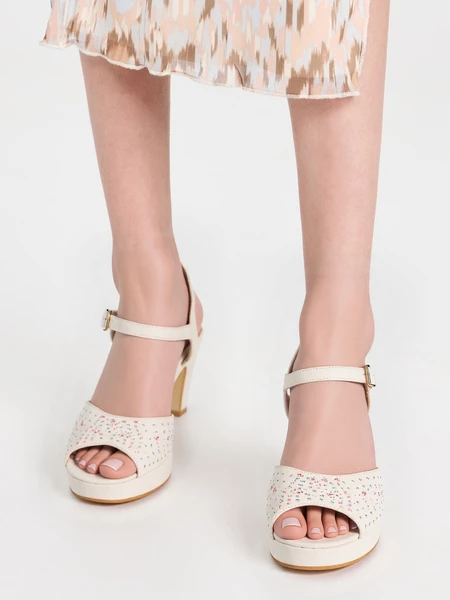 Damskie Sandały na Obcasie NIGHT ELEGANCE BEIGE