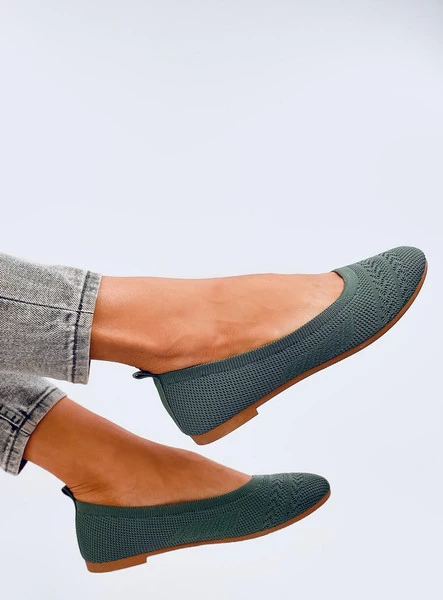 Baleriny z dzianiny NEWEY GREEN