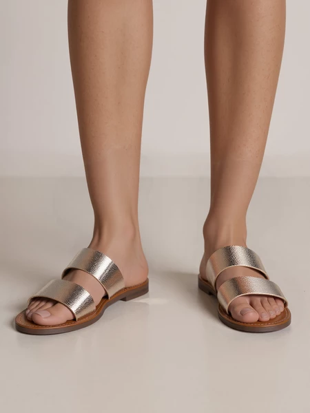 Espadryle damskie eleganckie w kolorze Gold