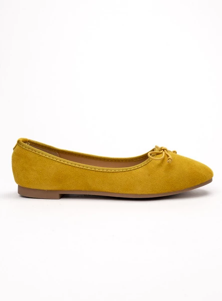 Damskie Baleriny BELLA YELLOW – Uroczy Minimalizm w Intensywnym Odcieniu