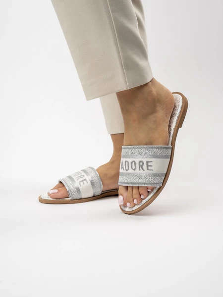 Damskie Klapki J'ADORE Silver