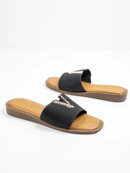 Modne klapki damskie w kolorze Black