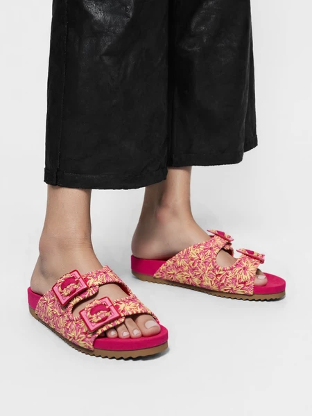 Baleriny damskie eleganckie w kolorze Fushia