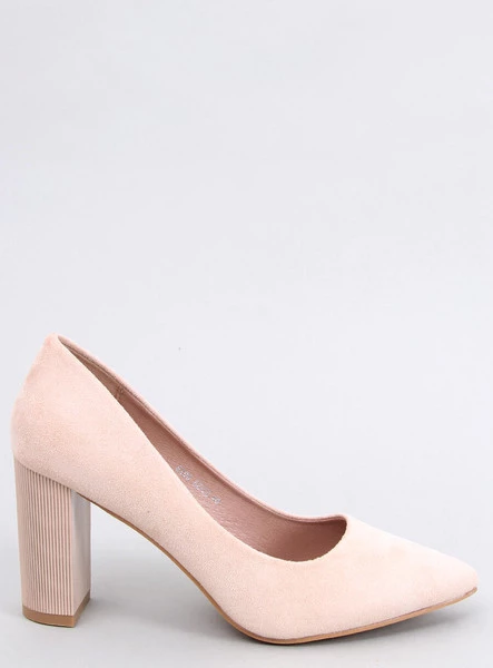 Czółenka na słupku ANNETTE BEIGE