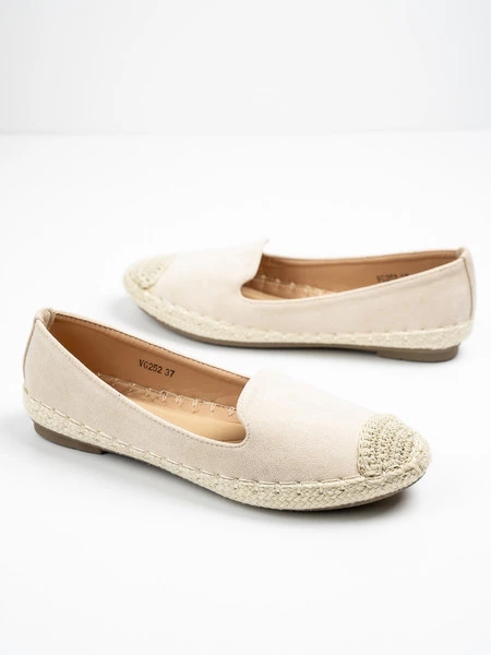 Modne espadryle damskie w kolorze Beige