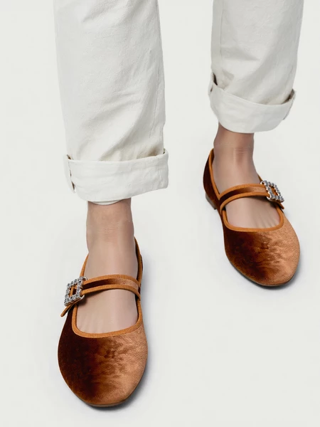 Damskie Baleriny FINDLAY – CAMEL