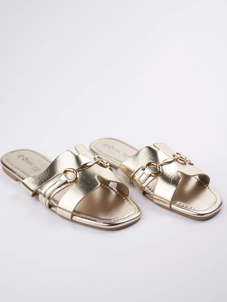 Baleriny damskie eleganckie w kolorze GOLD