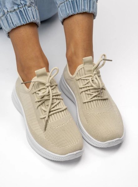 Damskie Sneakersy LINA BEIGE – Codzienna Lekkość i Naturalny Styl